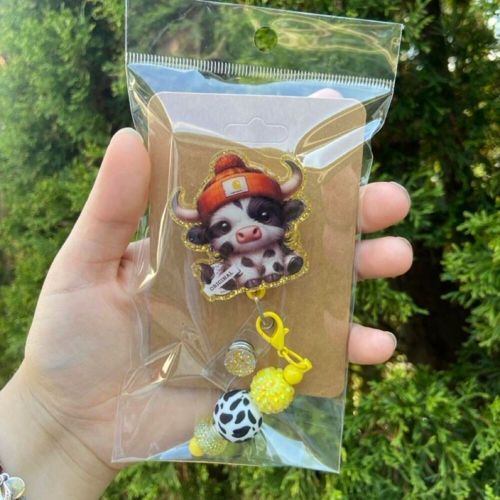 Cow badge reel